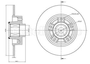 Metelli MET-DBR23-1095 Metelli Brake Rotor Renault