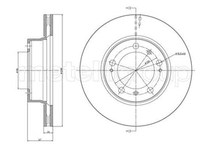 Metelli MET-DBR23-1075C Metelli Brake Rotor Porsche