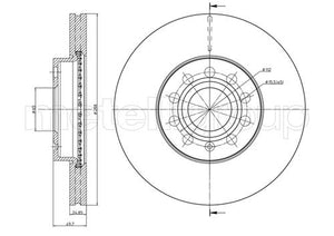 Metelli MET-DBR23-0734C Metelli Brake Rotor Audi / Seat / Skoda / VW
