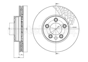 Metelli MET-DBR23-0920C Metelli Brake Rotor Porsche / VW