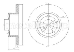 Metelli MET-DBR23-0570 Metelli Brake Rotor Iveco