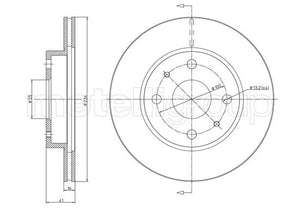 Metelli MET-DBR23-1138C Metelli Brake Rotor Daihatsu