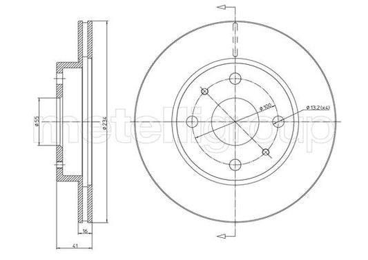 Metelli MET-DBR23-1138C Metelli Brake Rotor Daihatsu