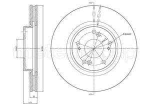 Metelli MET-DBR23-1324C Metelli Brake Rotor Honda