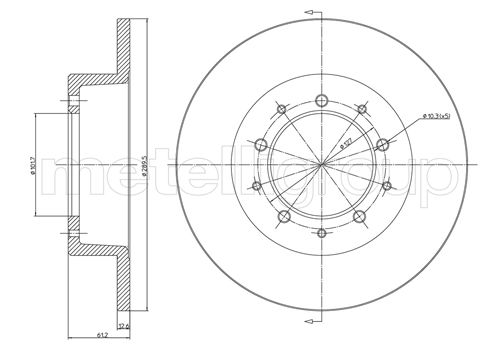 Metelli MET-DBR23-0359 Metelli Brake Rotor Land Rover