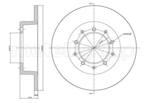 Metelli MET-DBR23-0359 Metelli Brake Rotor Land Rover