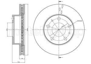 Metelli MET-DBR23-0885C Metelli Brake Rotor Citro+N / Fiat / Peugeot