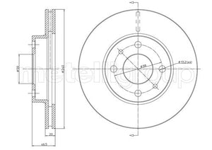 Metelli MET-DBR23-0157 Metelli Brake Rotor Fiat