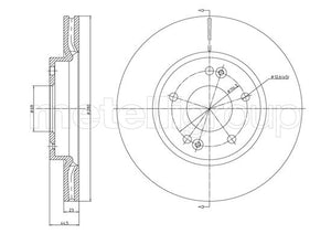 Metelli MET-DBR23-1377C Metelli Brake Rotor Hyundai / Kia