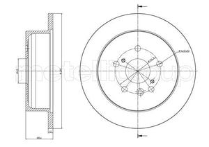 Metelli MET-DBR23-0802C Metelli Brake Rotor for Toyota