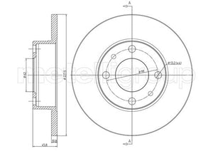 Metelli MET-DBR23-0014 Metelli Brake Rotor Fiat / Lancia / Seat