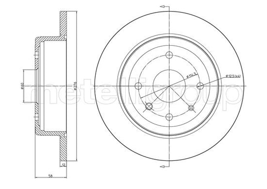 Metelli MET-DBR23-1559C Metelli Brake Rotor Chevrolet