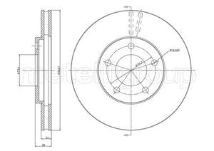 Metelli MET-DBR23-0331 Metelli Brake Rotor Chrysler