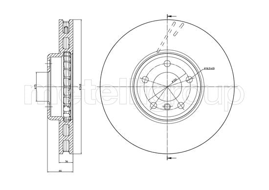 Metelli MET-DBR23-1327C Metelli Brake Rotor BMW