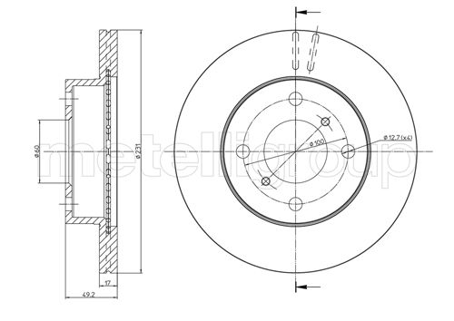 Metelli MET-DBR23-0587 Metelli Brake Rotor Suzuki