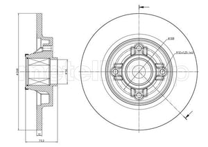 Metelli MET-DBR23-1395 Metelli Brake Rotor Citro+N / Peugeot