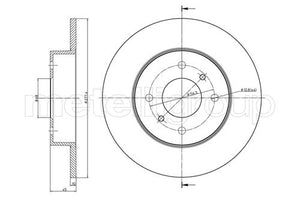 Metelli MET-DBR23-0672 Metelli Brake Rotor for Nissan