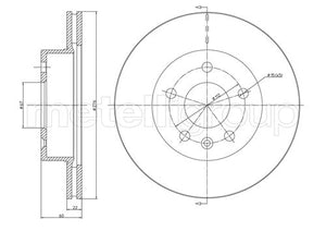 Metelli MET-DBR23-0416 Metelli Brake Rotor Mercedes Benz/ Lcv Truck