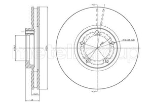 Metelli MET-DBR23-0459 Metelli Brake Rotor Ford Lcv Truck