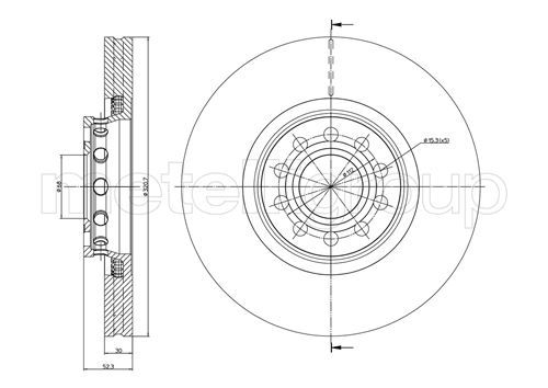 Metelli MET-DBR23-0747C Metelli Brake Rotor VW