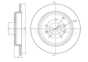 Metelli MET-DBR23-0303 Metelli Brake Rotor Peugeot