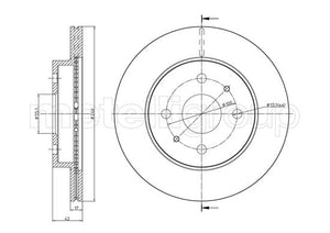 Metelli MET-DBR23-0923C Metelli Brake Rotor Daihatsu / for Subaru