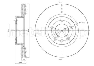 Metelli MET-DBR23-0446 Metelli Brake Rotor Opel