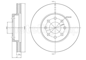 Metelli MET-DBR23-0718 Metelli Brake Rotor Daewoo