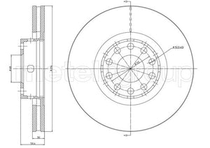 Metelli MET-DBR23-0707C Metelli Brake Rotor Audi