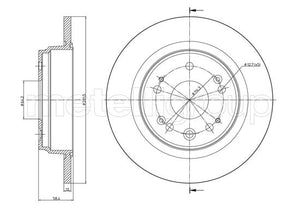 Metelli MET-DBR23-0956C Metelli Brake Rotor Honda