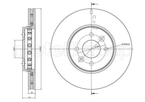 Metelli MET-DBR23-1468C Metelli Brake Rotor Dacia /Renault