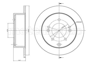 Metelli MET-DBR23-1307C Metelli Brake Rotor Kia