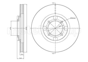 Metelli MET-DBR23-0272 Metelli Brake Rotor for Mazda