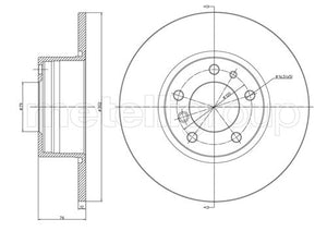 Metelli MET-DBR23-0187 Metelli Brake Rotor BMW
