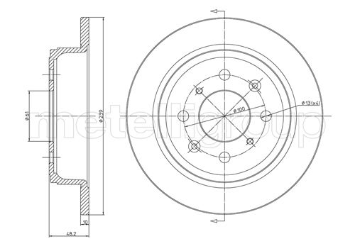 Metelli MET-DBR23-0267 Metelli Brake Rotor Honda / Rover
