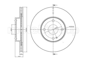 Metelli MET-DBR23-0999 Metelli Brake Rotor for Mazda