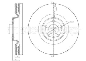 Metelli MET-DBR23-1085C Metelli Brake Rotor Audi
