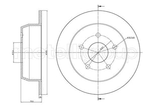 Metelli MET-DBR23-1116C Metelli Brake Rotor Jeep