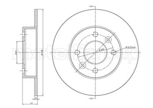 Metelli MET-DBR23-0107 Metelli Brake Rotor Renault / Lcv Truck
