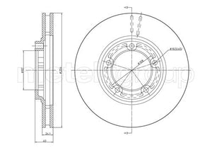 Metelli MET-DBR23-0596 Metelli Brake Rotor Hyundai / Hyundai Lcv