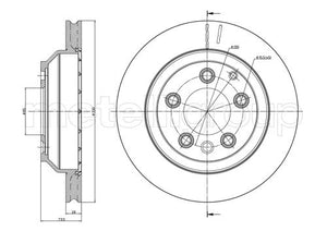 Metelli MET-DBR23-0883C Metelli Brake Rotor Audi / Porsche / VW