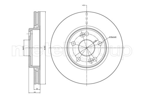 Metelli MET-DBR23-0533 Metelli Brake Rotor Renault