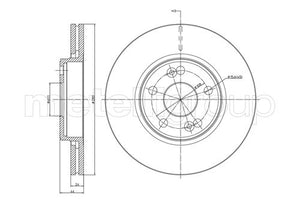 Metelli MET-DBR23-0533 Metelli Brake Rotor Renault