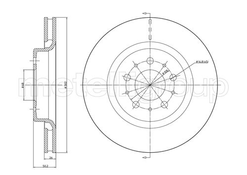 Metelli MET-DBR23-0770C Metelli Brake Rotor Volvo