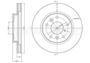 Metelli MET-DBR23-0274 Metelli Brake Rotor for Mazda