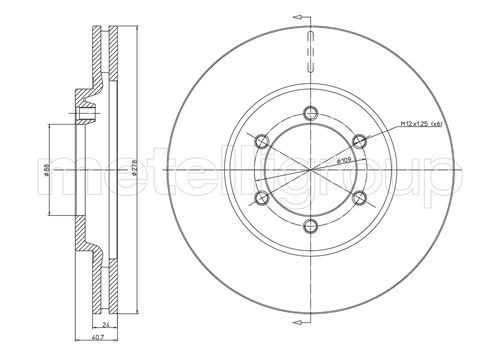 Metelli MET-DBR23-0711 Metelli Brake Rotor Ssangyong