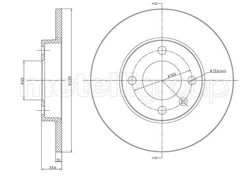 Metelli MET-DBR23-0371 Metelli Brake Rotor Seat / VW / VW Lcv
