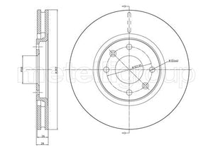 Metelli MET-DBR23-0454 Metelli Brake Rotor Citro+N / Peugeot