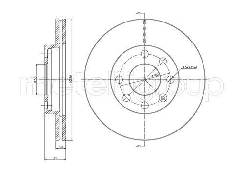 Metelli MET-DBR23-0096 Metelli Brake Rotor Daewoo / Opel / Lcv