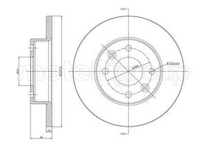 Metelli MET-DBR23-0114 Metelli Brake Rotor Renault /Lcv Truck
